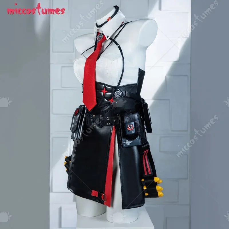 

CyMiccostumes женский костюм для косплея с красным капюшоном, комплект пальто с шляпой и галстуком, костюм для косплея на Хэллоуин