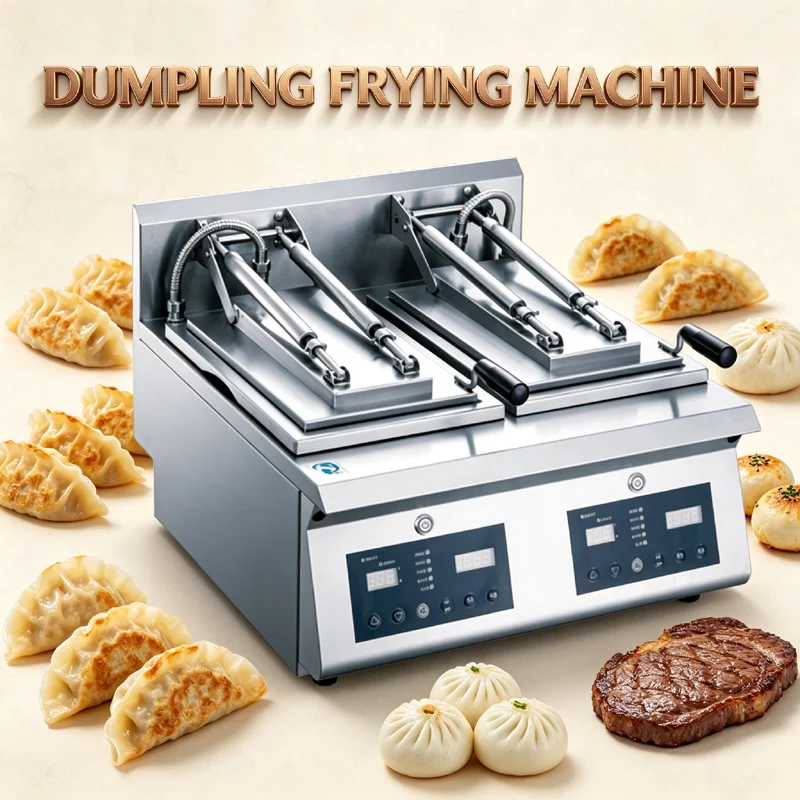 Auto Water Injection Multifunctional Electric Frying Pan Dumpling Machine Timing Process Steak Water Fried Bun Pancake Food