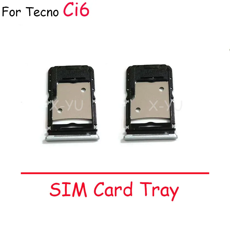 For Tecno Camon 15 18 18P 19 Pro Air CH6 CH7 CD6 CD7 CD8 CI6n Ci8 Ci8n Ci6 Sim Card Slot Tray Holder Sim Card Reader Socket