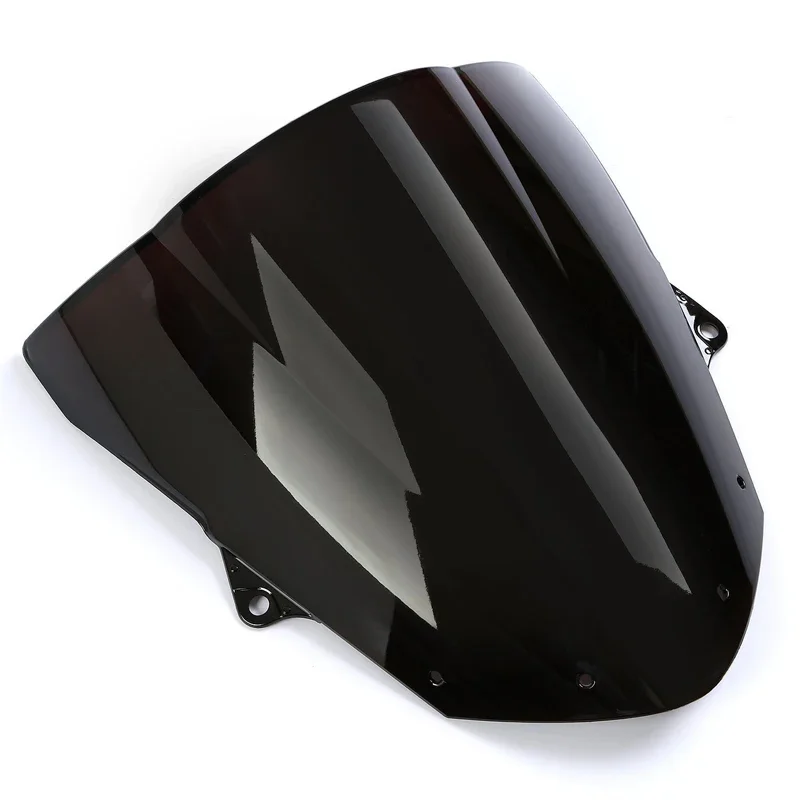 Motorcycle Black Double Bubble Windscreen Windshield Screen ABS Shield Fit For Kawasaki Ninja ZX6R 2009-2023 ZX-10R 2008-2010