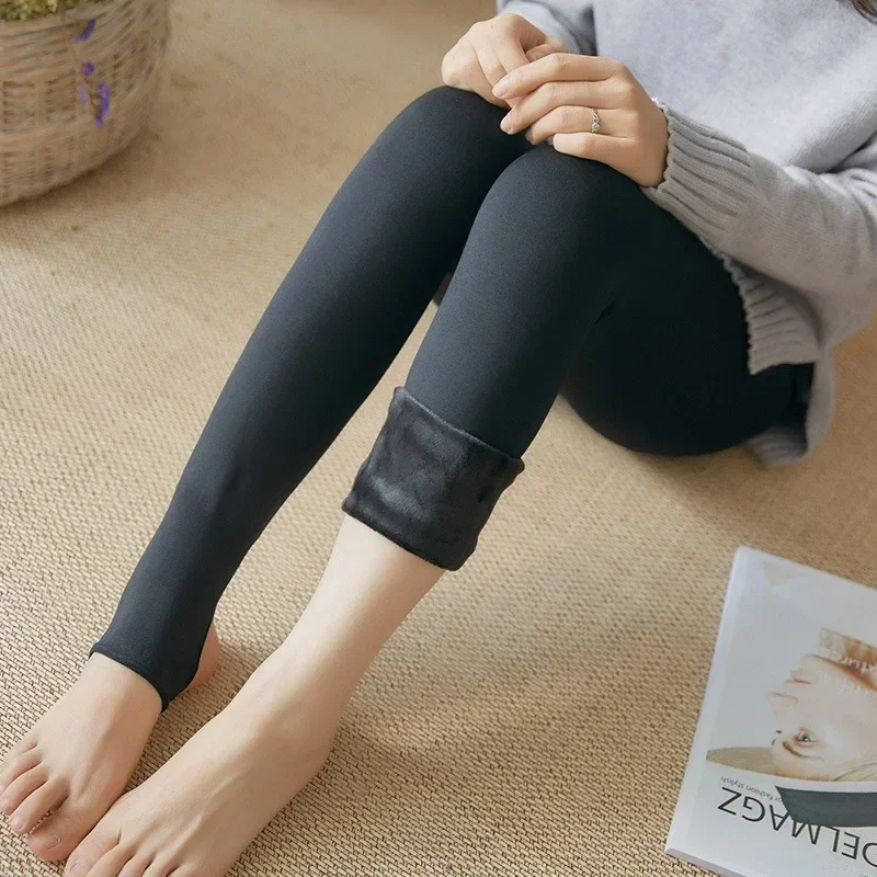 Extra Thick Autumn and Winter Skin Tone with Fleece, Slimming Women's Pantyhose  Layered and Thickened Warm Leggings