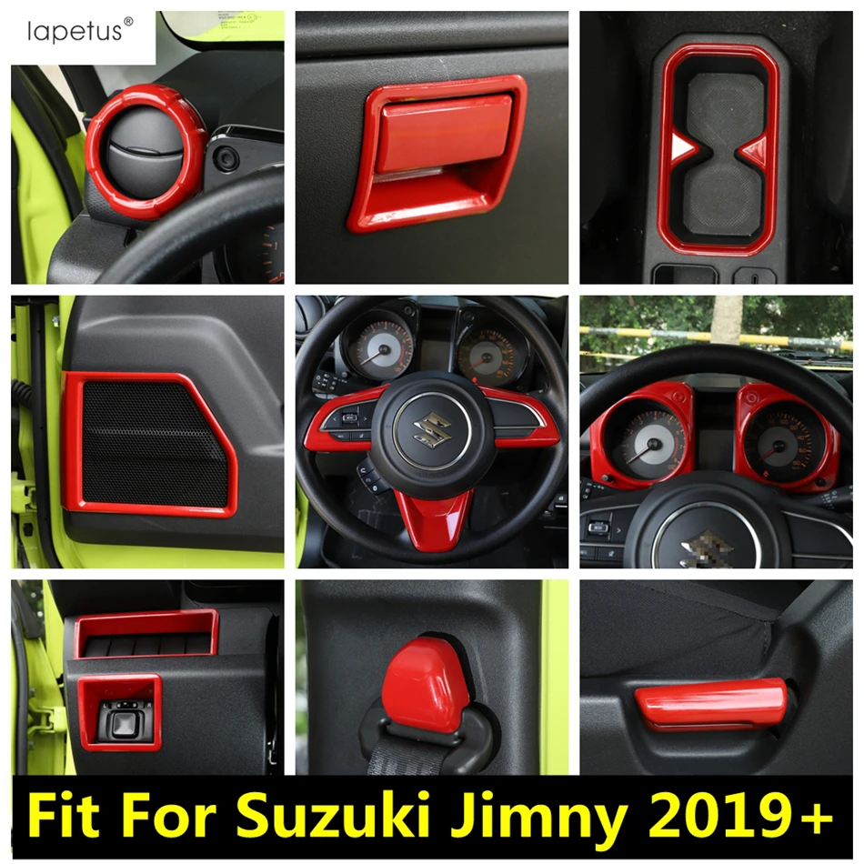 

Pillar A Frame / Steering Wheel / Handle Bowl / Door Speaker / Water Cup Panel Cover Trim Accessories For Suzuki Jimny 2019-2023