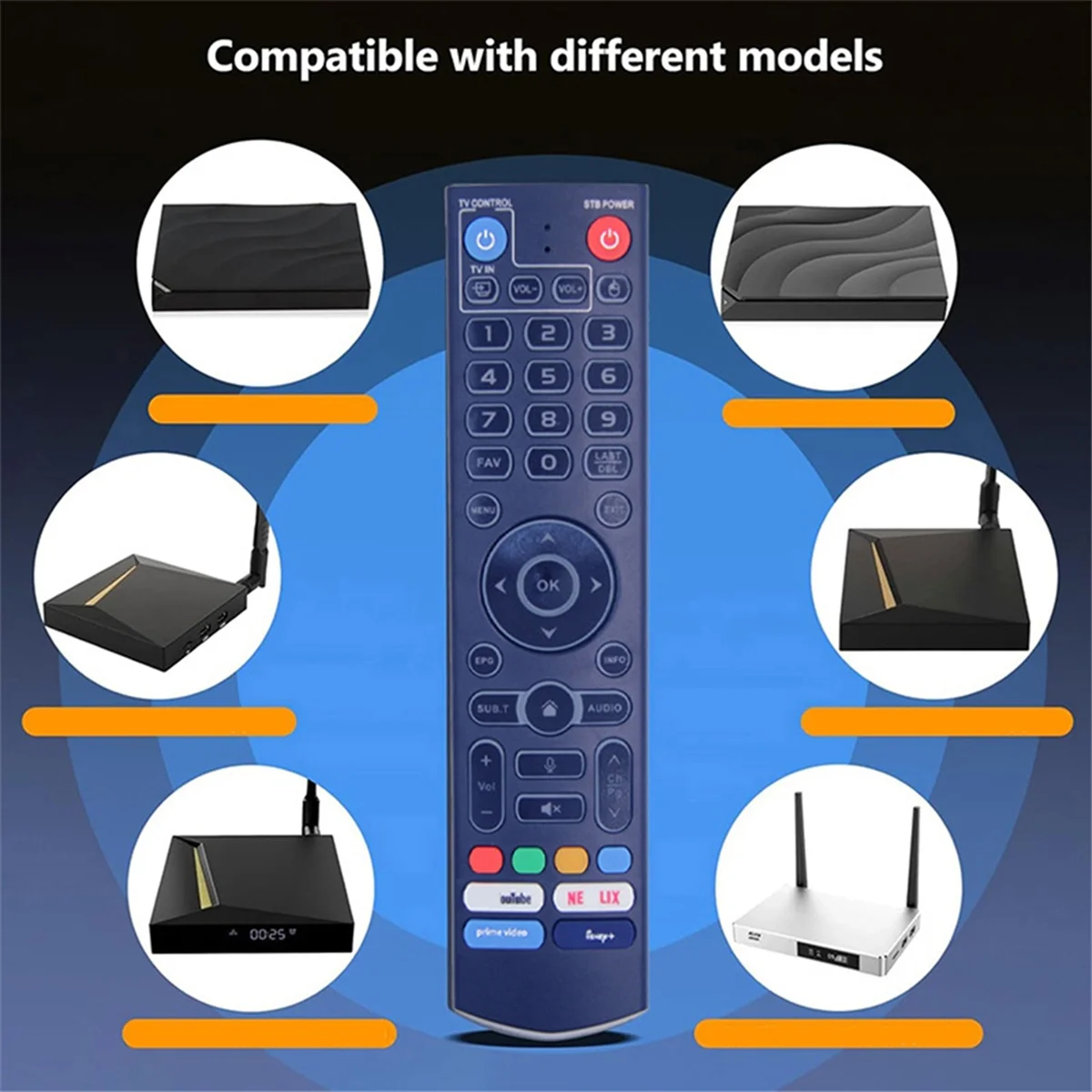 ABQR Per V3 PRO Telecomando vocale Bluetooth Telecomando sostitutivo interfaccia ad alte prestazioni e intuitivo