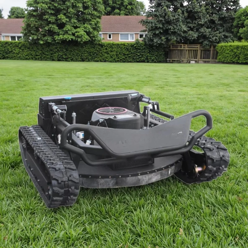 Tracked Remote Lawn Mower Anti-slip Rubber Crawler Self-propelled Wireless RC Grass Cutter For Villa Farm Park