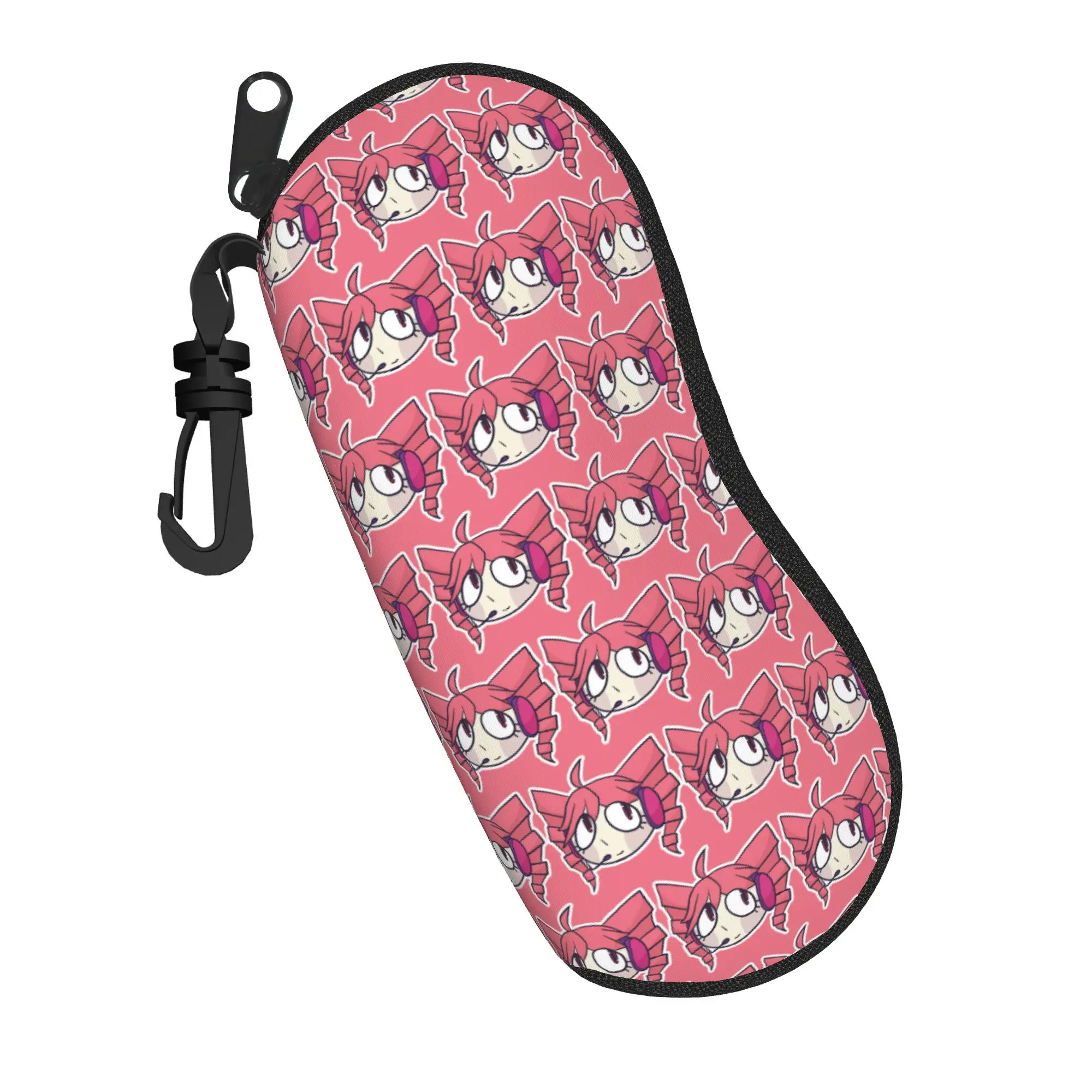 Funny Kasane Teto Glasses Case Unisex Anti-Fall Zipper  Eyewear Protector Eyewear Container