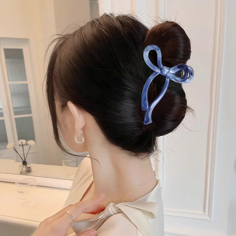 

Dyeing texture block grip hair clip, women's block marble pattern, back of the head hair clip, fashionable and simple hair clip