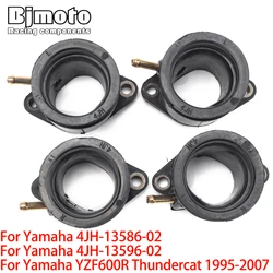 4PCS YZF600R Motorcycle Carburetor Interface Adapter Intake Manifold For Yamaha YZF 600R Thundercat 4JH-13586-02 4JH-13586-02