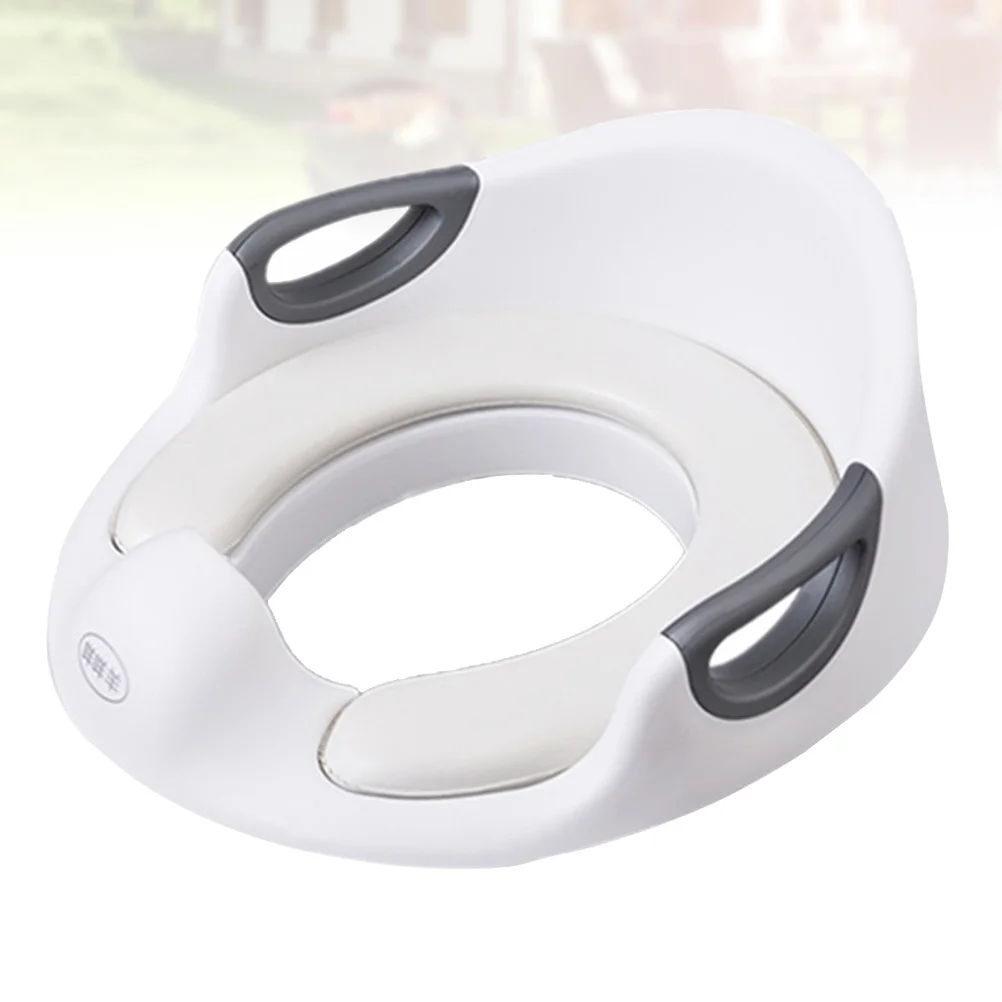 قطعة واحدة من مقعد تدريب المرحاض للأطفال كبير جدًا، مادة البولي يوريثان الممتازة، درابزين مزدوج، حاجز عالي البول، سهل التنظيف للبنين والبنات