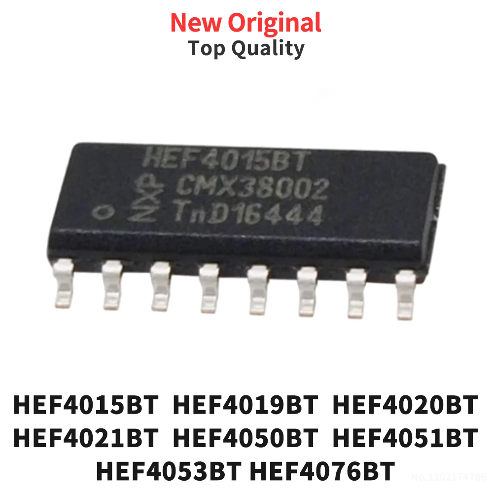 (10 Pcs) HEF4015BT HEF4019BT HEF4020BT HEF4021BT HEF4050BT HEF4051BT HEF4053BT HEF4076BT HEF4511BT SOP16 New Original