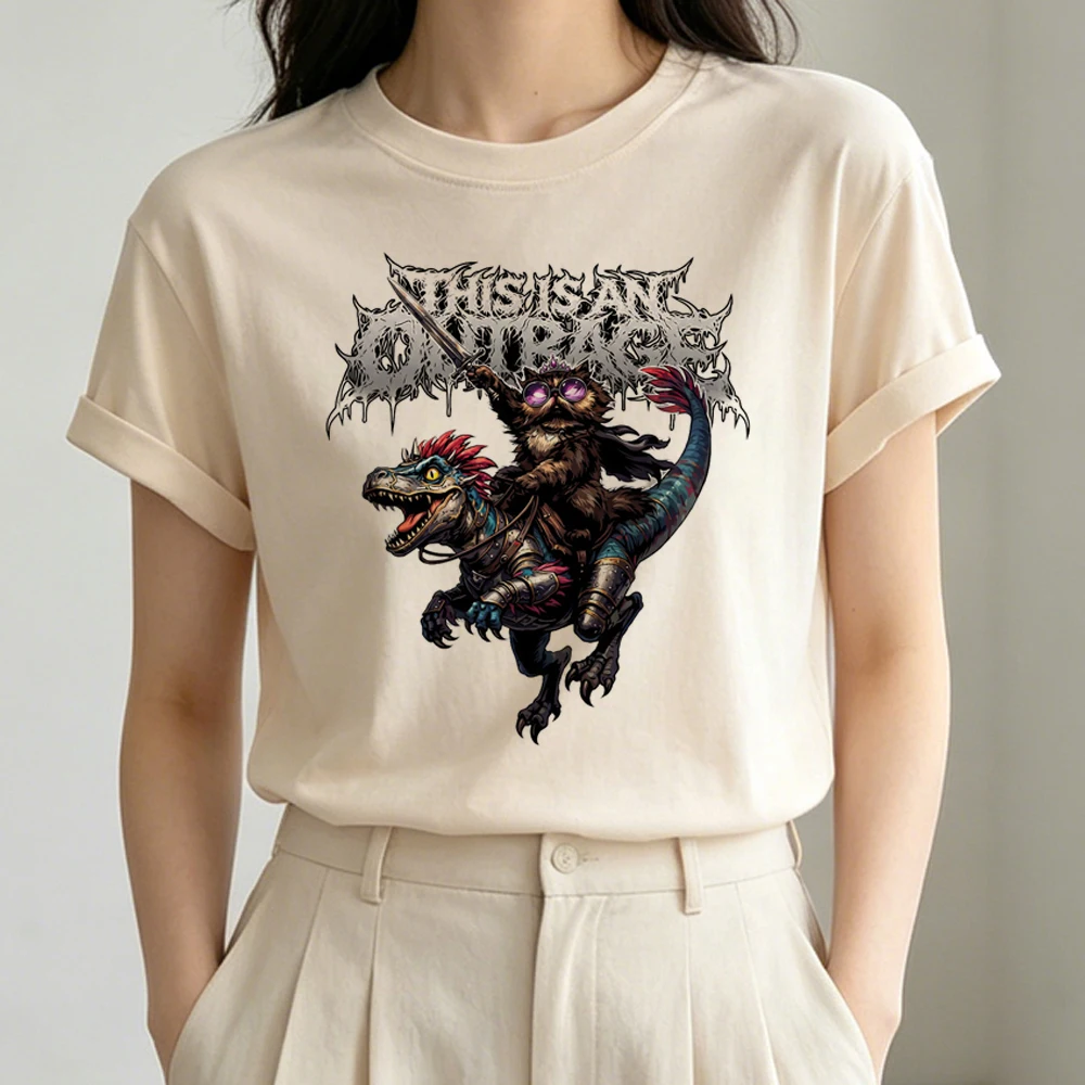 Dungeon Crawler Carl T-Shirt für Damen Y2K Psychedelic Kawaii Goth Koreanische Mode Shirt Ästhetische Grafik Emo Gothic – Detail 1
