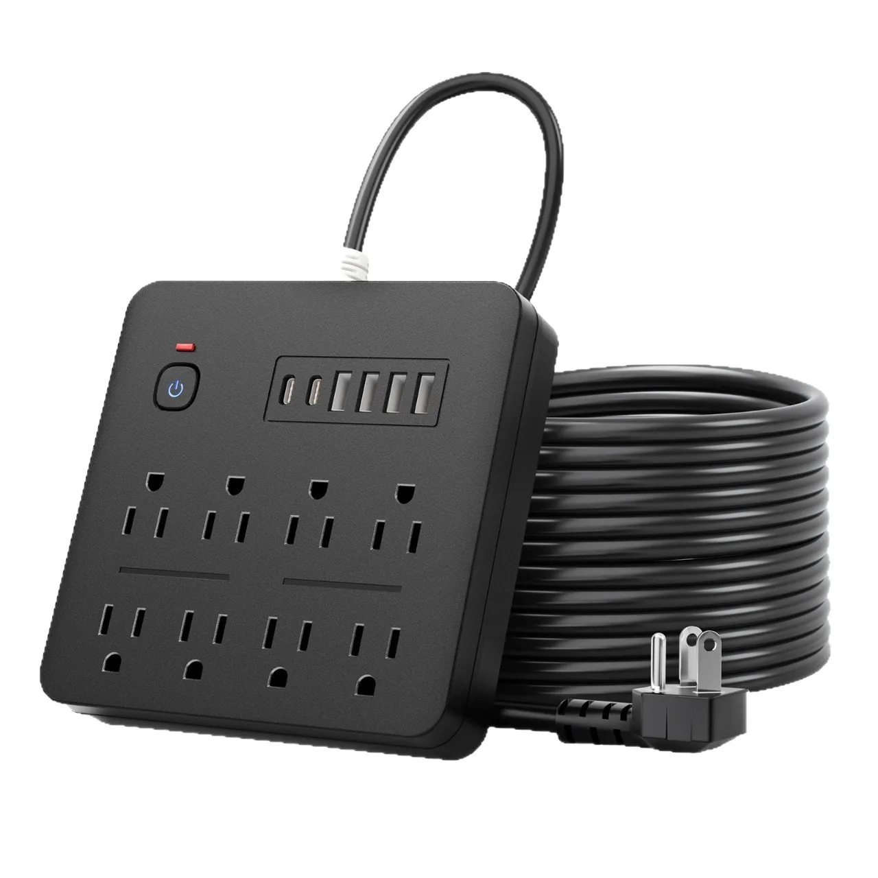 16-in-1 Power Strip Surge Protector with USB Ports 2500W 10A, Multi Plug Outlet Extender with 1.8M Extension Cord for Home Offic