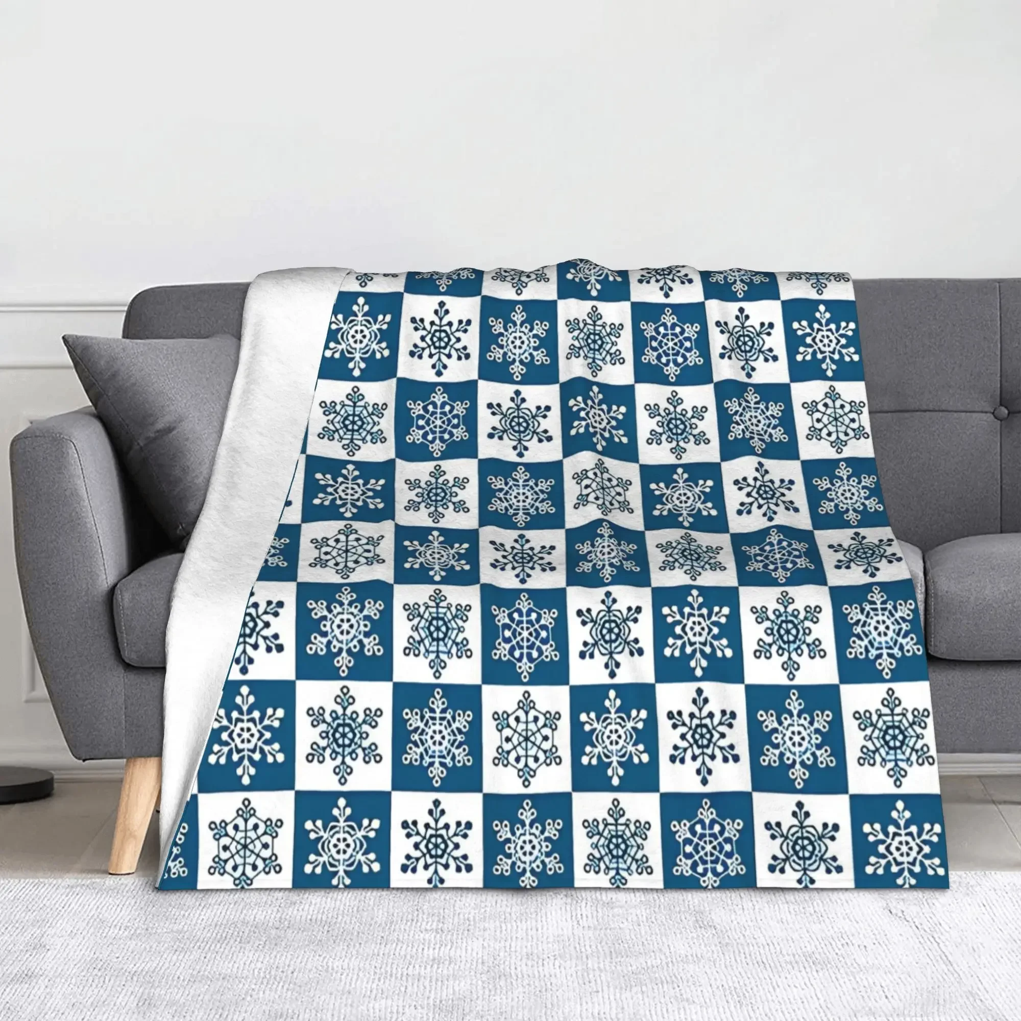 1 Stück blau kariert große Streifen Hirsch und Kiefernwald Decken Weihnachten Flanell Überwurf Decken Sommer Winter ultraweiche warme Bettdecke