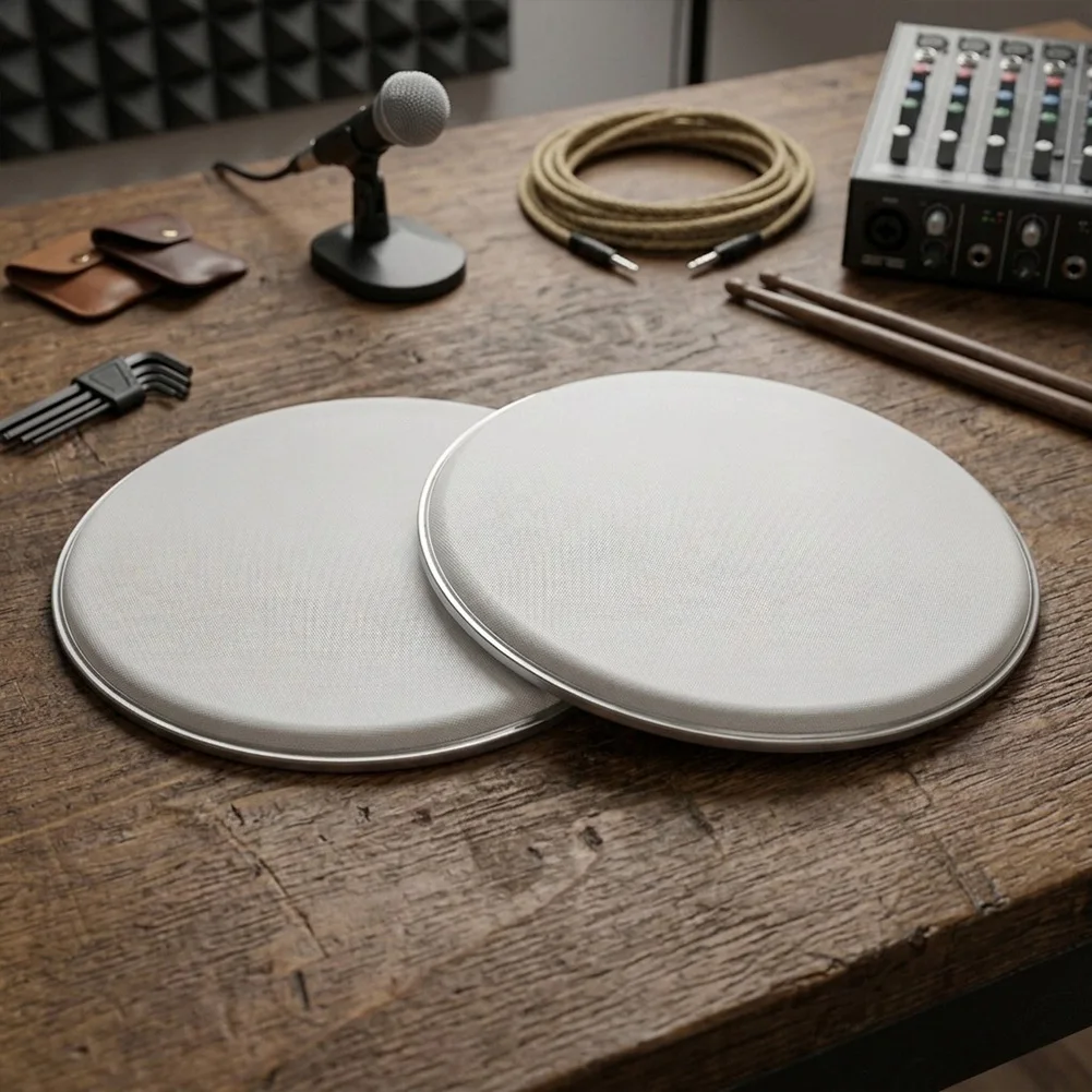 Music Practice 10 Inch Drum Skin Easy Installation Drum Head Practice Drum Head Easy Installation Iron Core Resilient Material