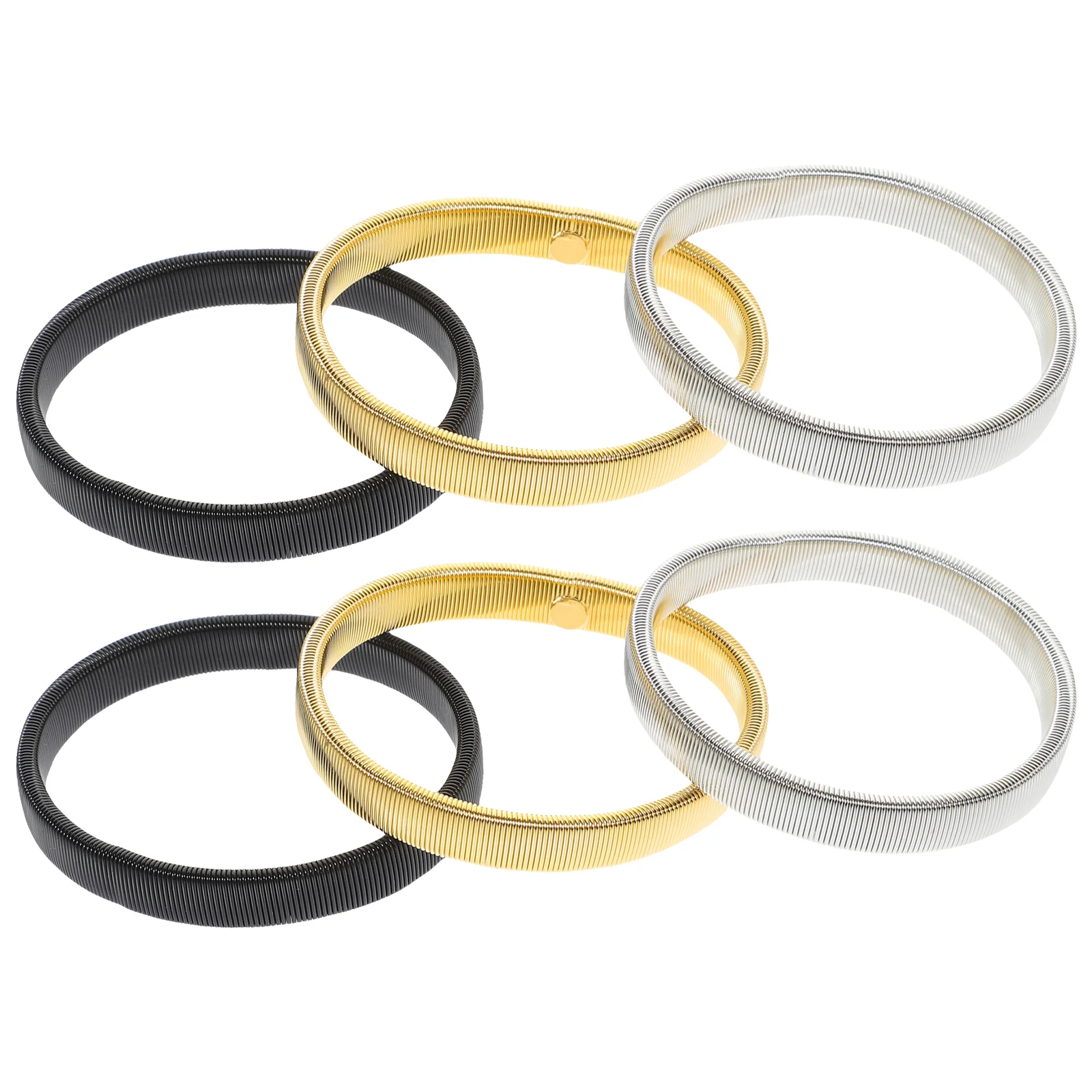 6 Pcs Men's Spring Bracelet Bracelets Sleeve Garters for Women Arm Cuffs Shirt Holders Miss