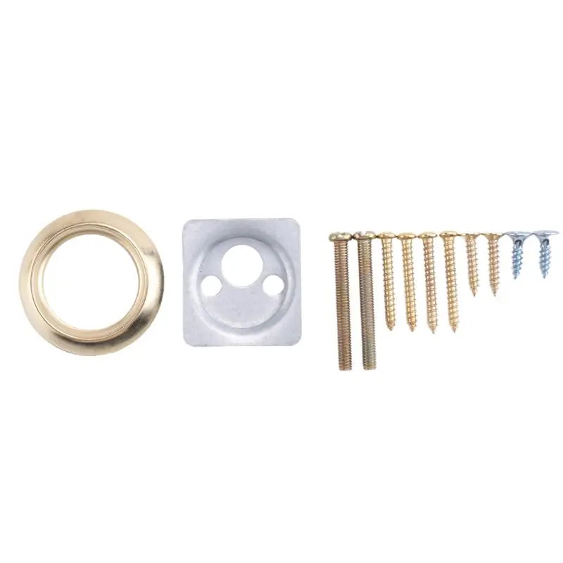 N82R 4X قفل بمزلاج ديدبولت من الزنك لمدخل باب البوابة الليلية، لمسة نهائية ذهبية