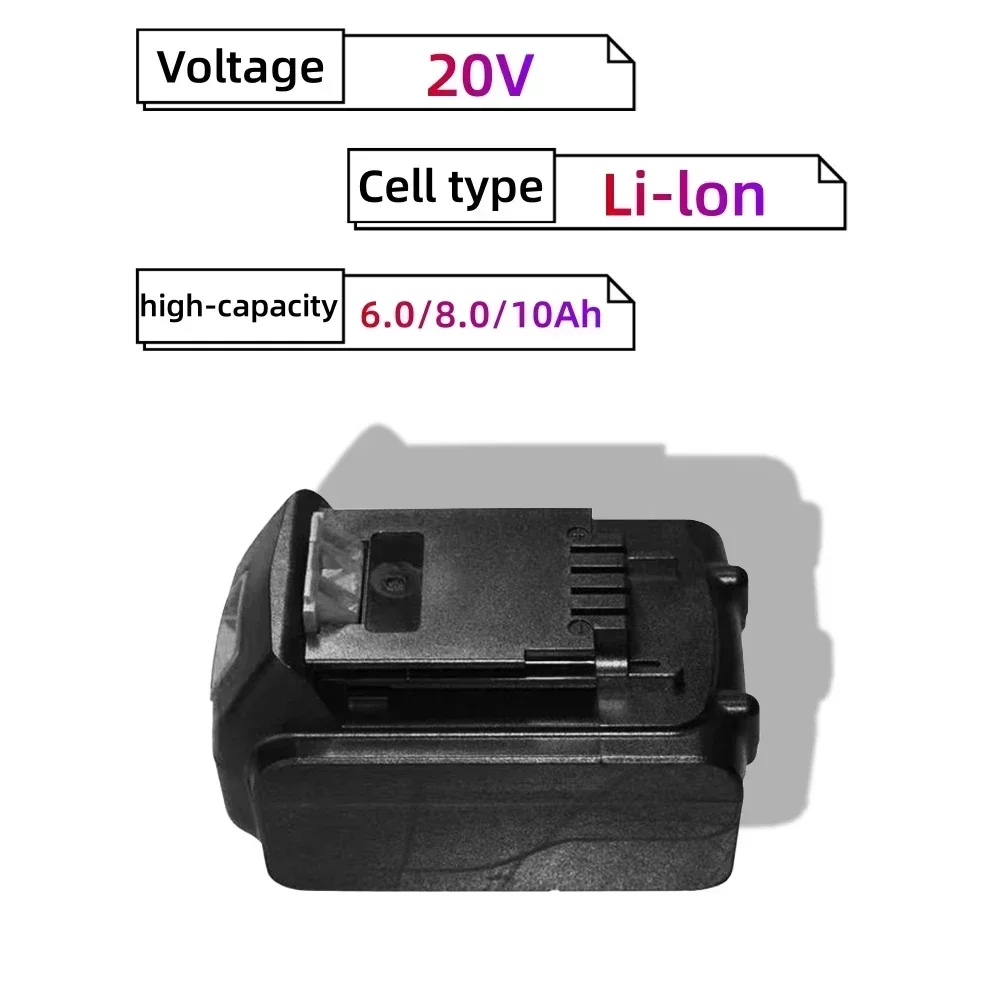 100% New For BLACK & DECKER 20V 6000mAh/8000mAh/10000mAh Li-Ion LB20 LBX20 LBXR20 Power Tool batterie