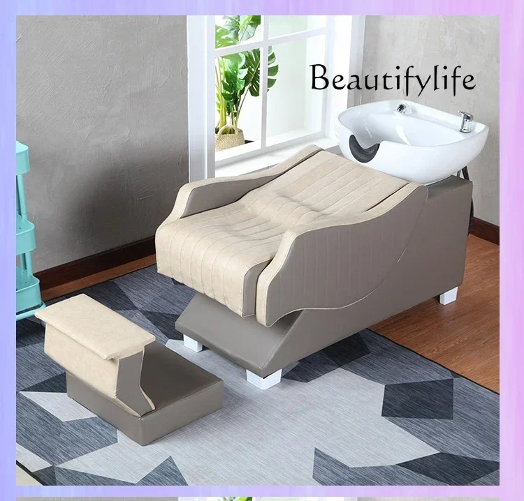 

X Color Matching Shampoo Chair Hair Saloon Dedicated Lying Half Integrated Quick-Heating Water Heater Hair Salon
