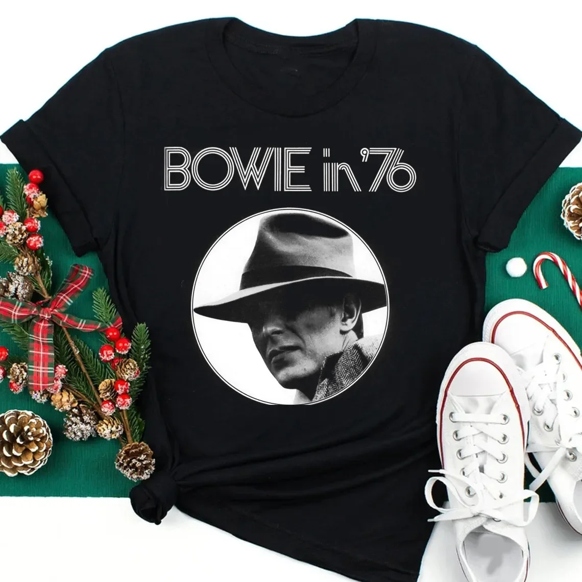 New Bowie in '76 Paris Framed Black unisex All size shirt NG3612
