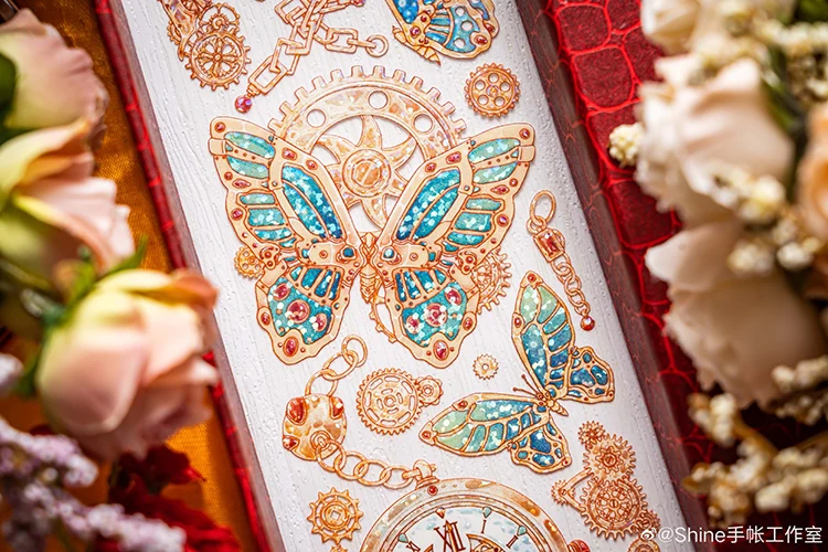 

Steampunk Butterfly Shiny PET Tape