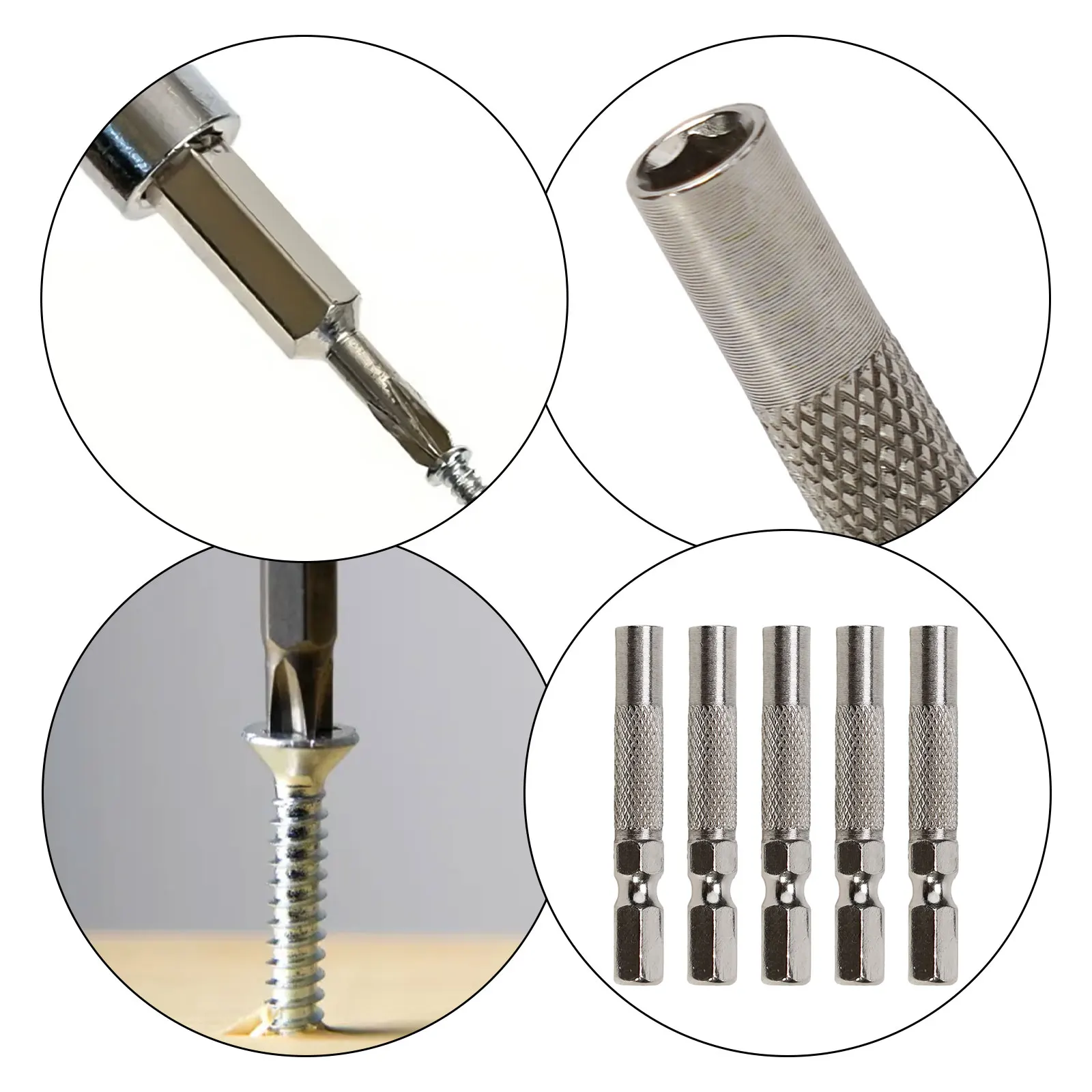 Bit Adapter 6.35mm 1 4 Insert For 1 4 6.35mm Handle Chrome-vanadium Steel Insert Bit Adapter Electric Screwdriver