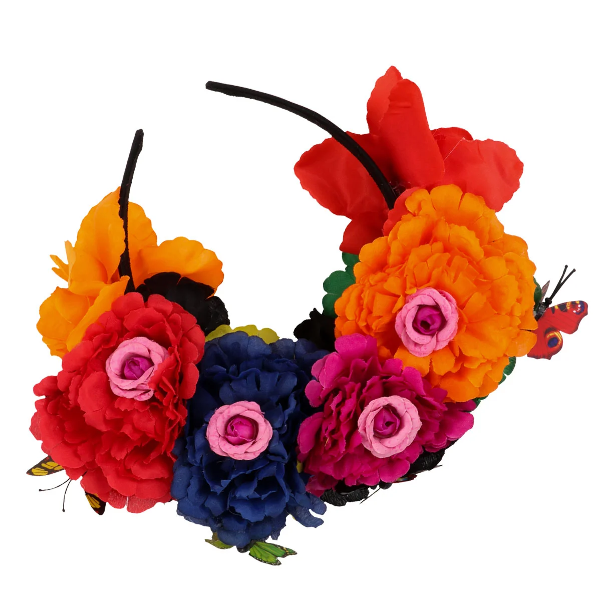 

Artificial Flower Butterfly Headband Halloween Dead Hair Day of Headwear Crown Headdress Headgear