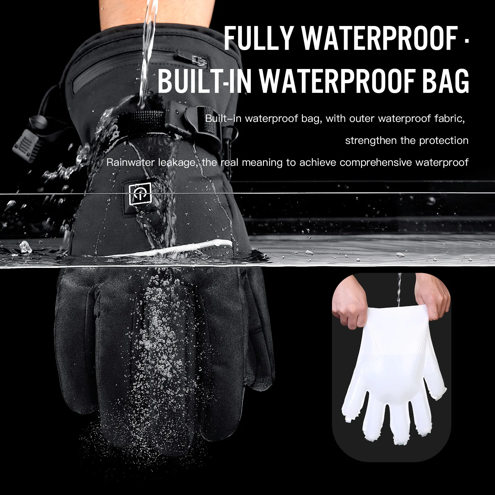 Smart Touchscreen Electric Heated Gloves - Winter Outdoor Riding Skiing Cold-Proof Warm Thermal Gloves, Adjustable Temp