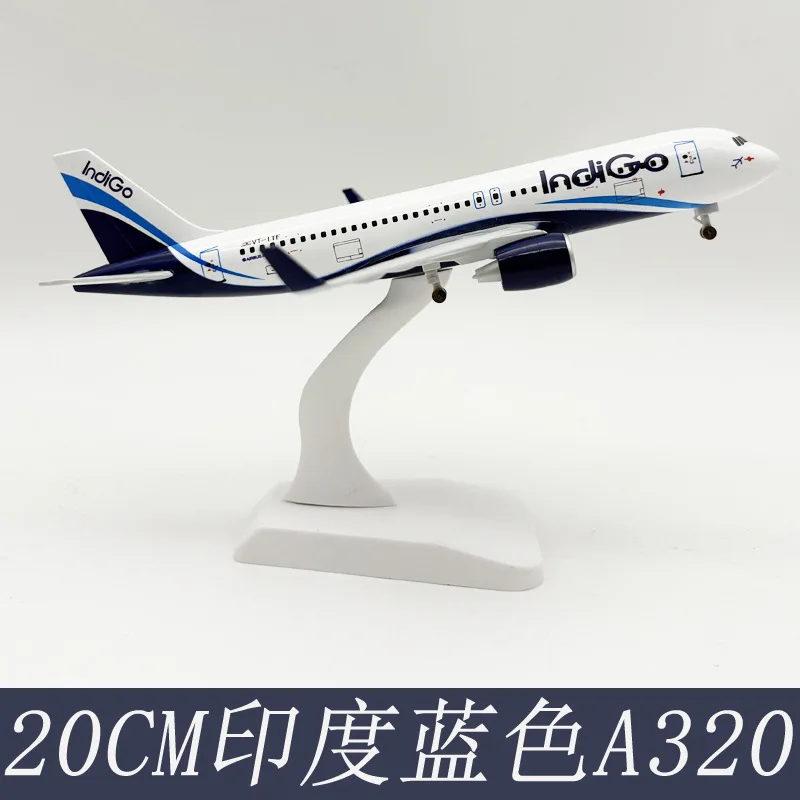 A320 محاكاة 20 سنتيمتر سبيكة معدنية النيلي 320 الخطوط الجوية نموذج طائرة نموذج طائرة لعبة الطيران الطفل #1