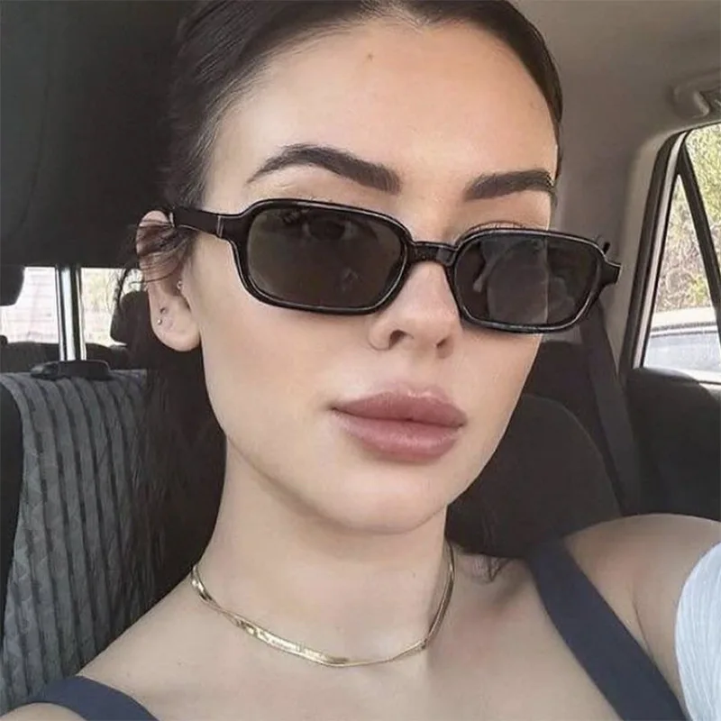เซ็กซี่แว่นตากันแดดรูปสี่เหลี่ยมผืนผ้าขนาดเล็ก 2025 แฟชั่นผู้หญิงวินเทจยี่ห้อ Designer ดวงอาทิตย์แว่นตาชาย Shades แว่นตาหญิง UV400