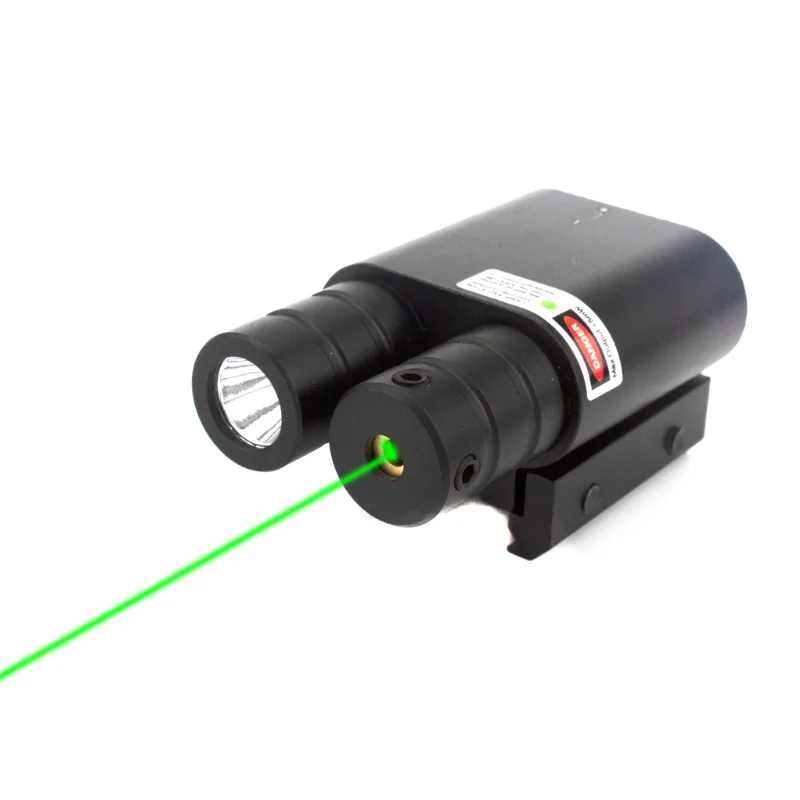 Tactical Laser Light fit for 20mm Picatinny Rail Rifle Laser Flashlight Battery Included Rifle Laser Light Combo