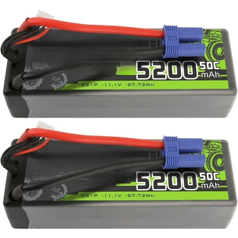 

3S Lipo Battery 50C 5200 мАч 11,1 В Lipo Battery с разъемом EC5 для Arrma 1/5 1/8 1/10 RC Car and Truck