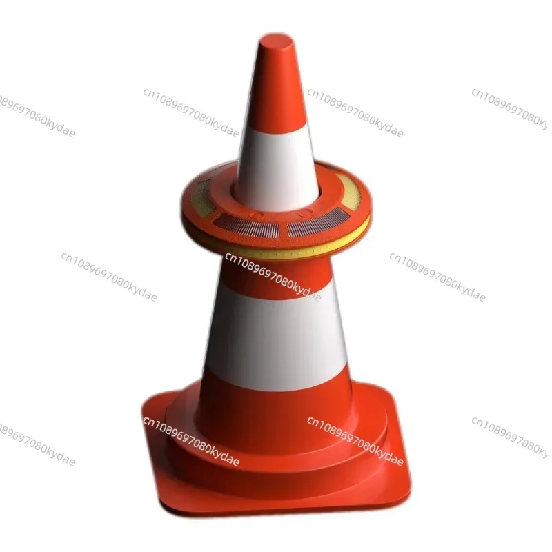 8 Pack Portable Road Cones with Sequential Commander Light Traffic Emergency Flashing Barricade Flare Beacon for Safety
