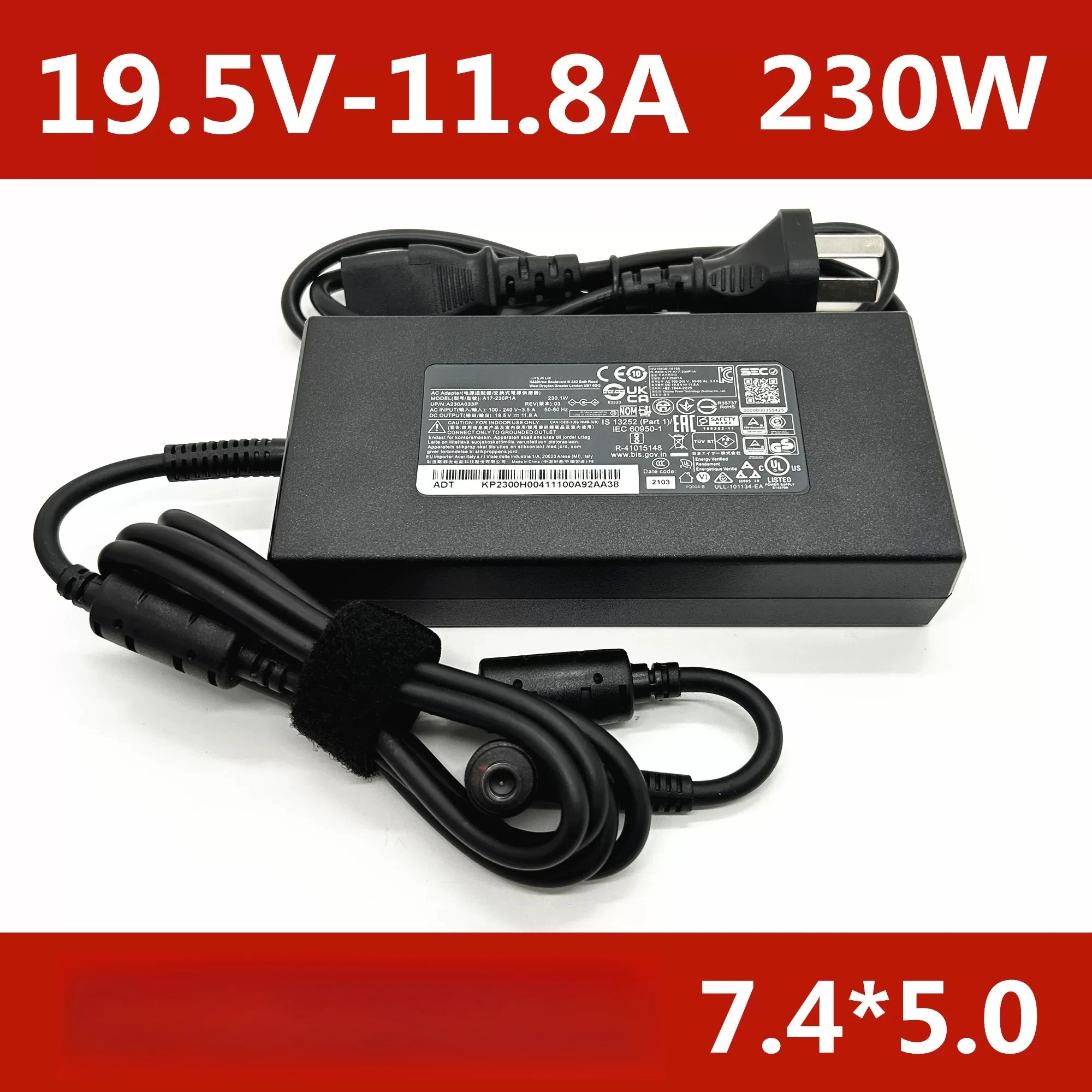 

Original for Raytheon 911 Zero 230W Power Adapter 19.5V11.8A Charger A17-230P1A