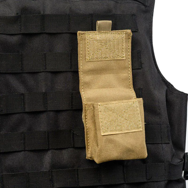 Outdoor Airsoft Combat Molle Pouch Tactical Single Pistol Magazine Pouch Flashlight Sheath Airsoft Hunting Camo Bags