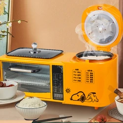 Multi-function Frying Pan, Electric Oven, Household Rice Cooker, 4-in-1 Toast Oven, Sandwich Maker, Breakfast Machine