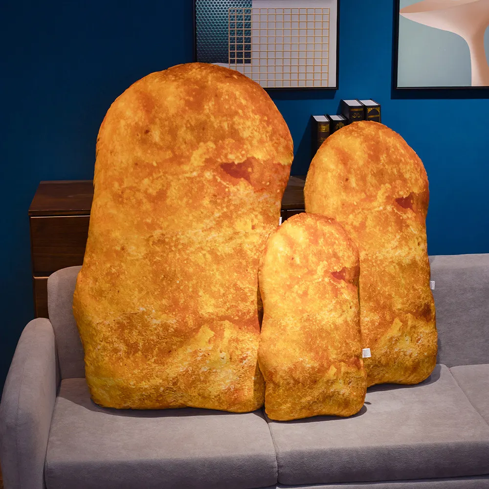 Simulation 65/90cm Square Chicken Nugget Plush Toy Fast Food Chicken Nugget Decoration Living Room Sofa Creative Plush Pillow