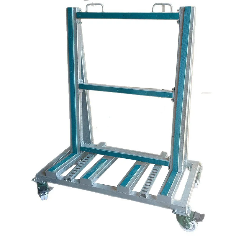 Stone large slab display stand unilateral A-frame marble cart movable