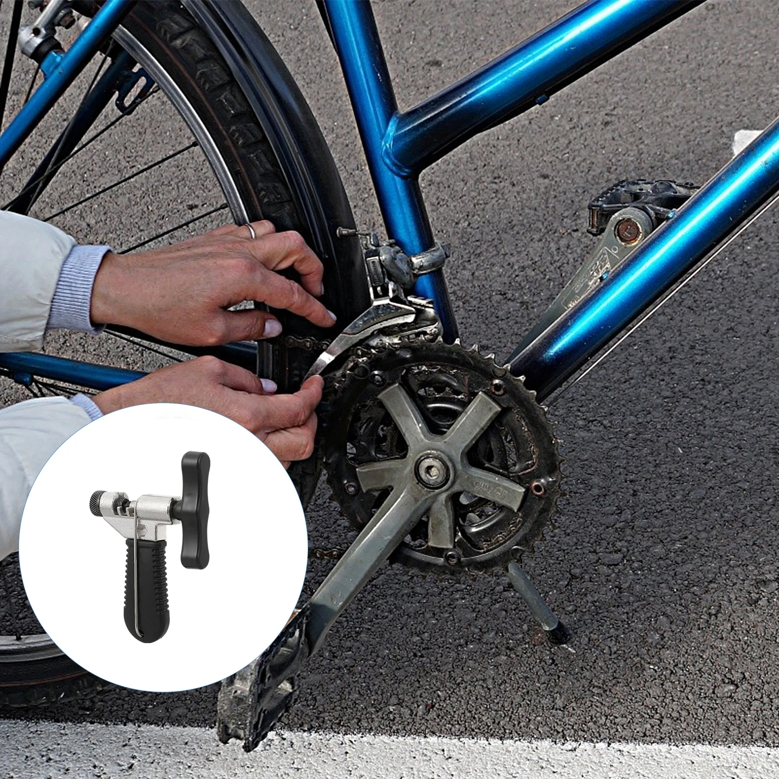 

Bike Chain Splitter Steel Sprocket Tool Cycling Chain Rivet Breaker Repair Tools for 3 32 to 3 16 Inch Variable Speeds