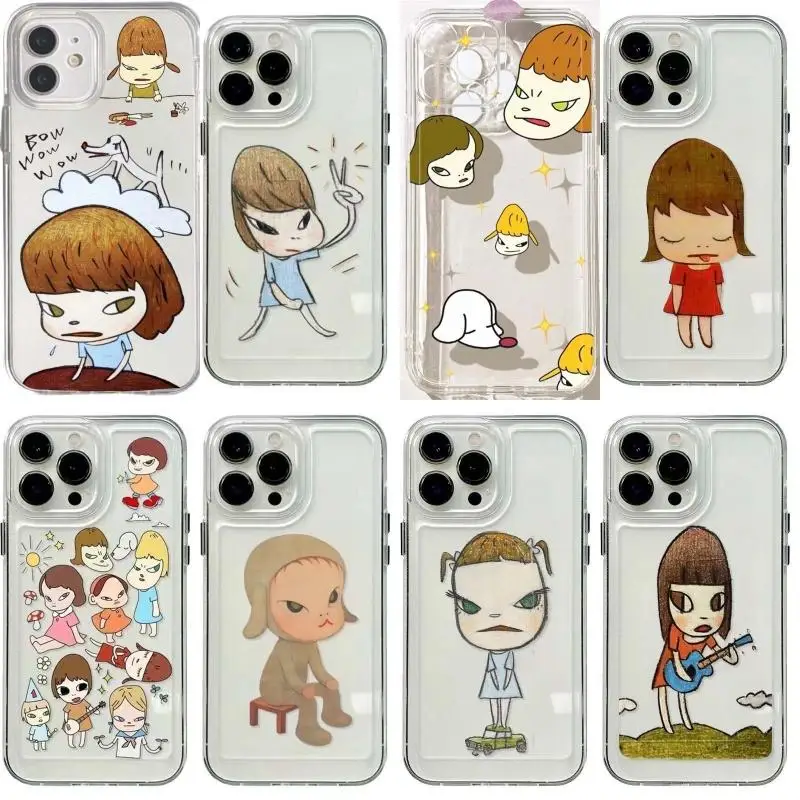 Nara Yoshitomo Case Cover For iphone 15 16 Pro Max 11 12 13 14 Pro Max 7 8 Plus 13 Mini 16Pro XS XR SE 3 Soft Clear Phone Shell