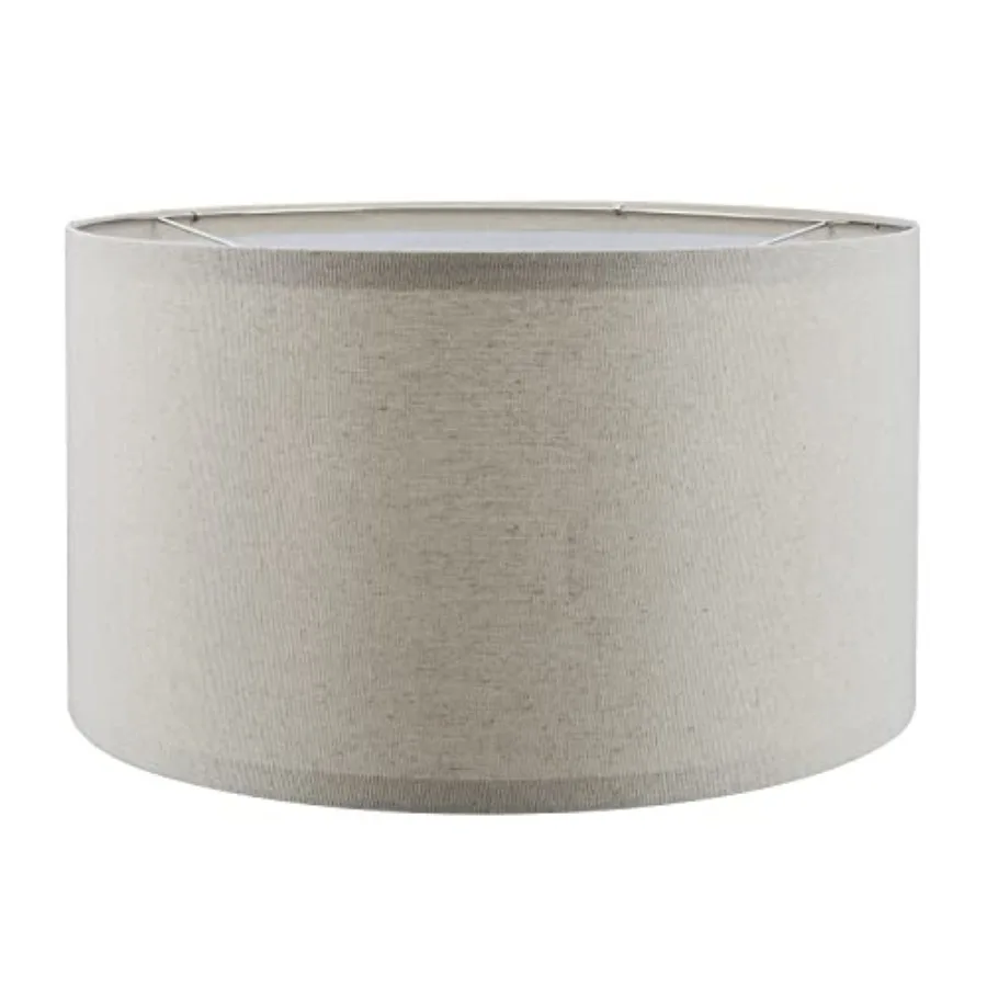 

38871, Contemporary Design Drum Collapsible UNO Lamp Shade for Table Lamp And Pendant Light, Height, Threaded UNO 36mm, Oatmeal