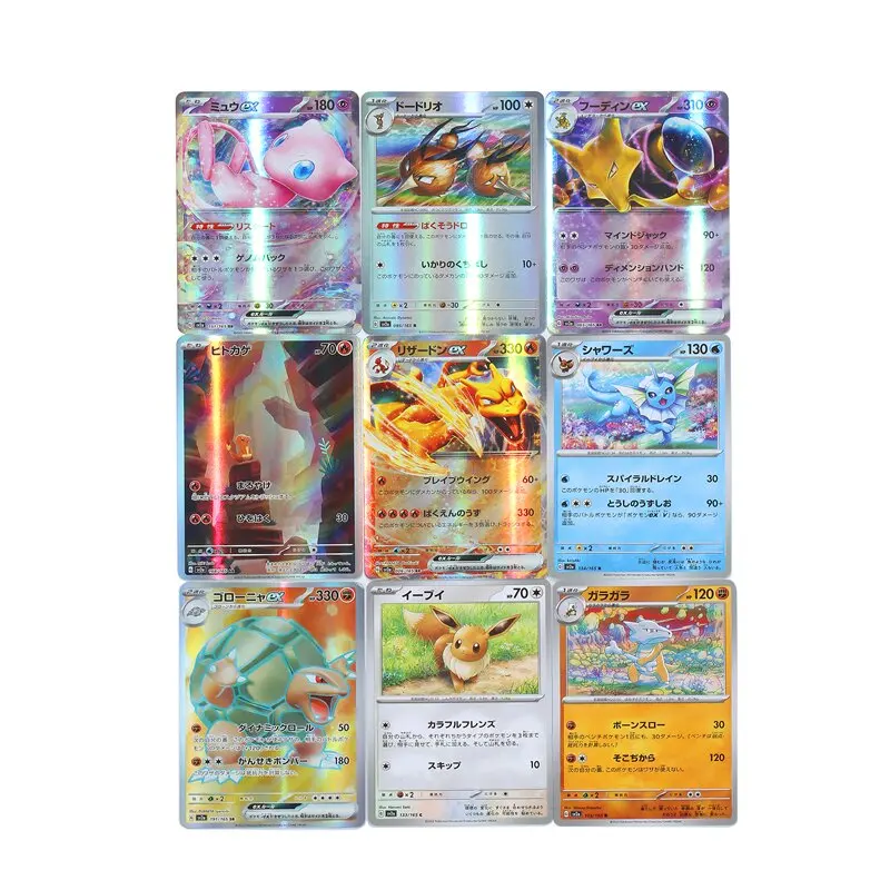 140 개/상자 애니메이션 포켓몬 카드 스칼렛 바이올렛 151 일본 SV2a 버전 TCG 클래식 확장 부스터 박스 트레이딩 카드 선물