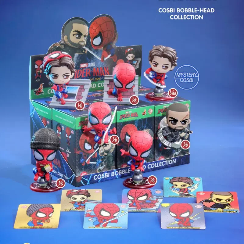 2026 Echte HotToys Marvel Spider-Man 4 Gloednieuwe Day Cosbi Blind Box Handgemaakte Mini Pop PVC Pop Ornament Cadeau