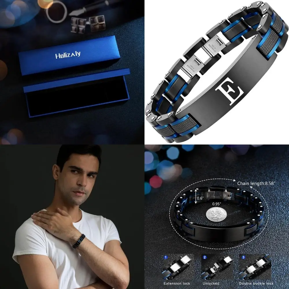 

Мужской браслет из нержавеющей стали — идеальный подарок на день рождения, Рождество, юбилей, День святого Валентина для мужа, папы