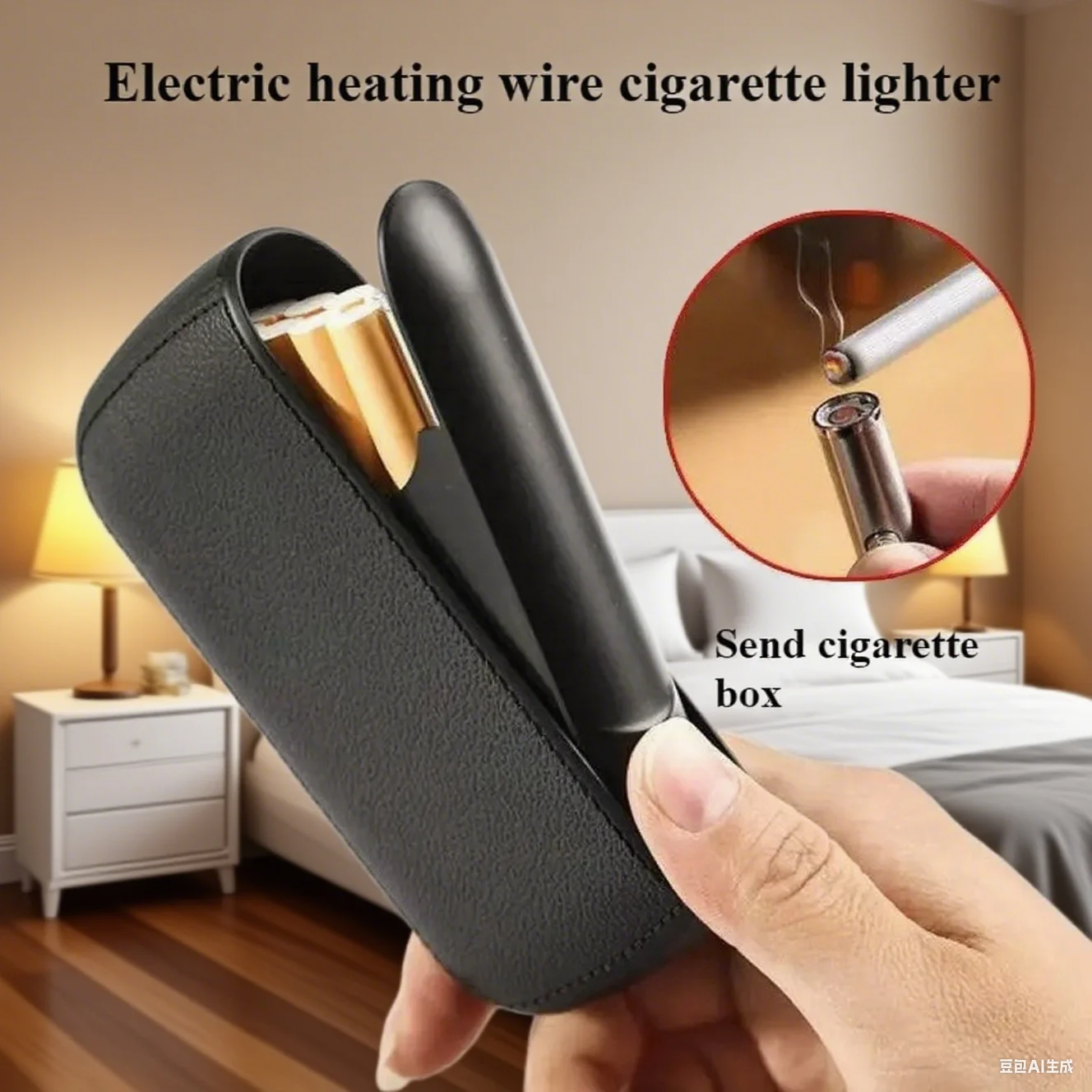 

Cigarette Box Lighter Creative Portable 2-in-1, USB Rechargeable, Waterproof, 10 Cigarette Boxes, Gift for Smokers