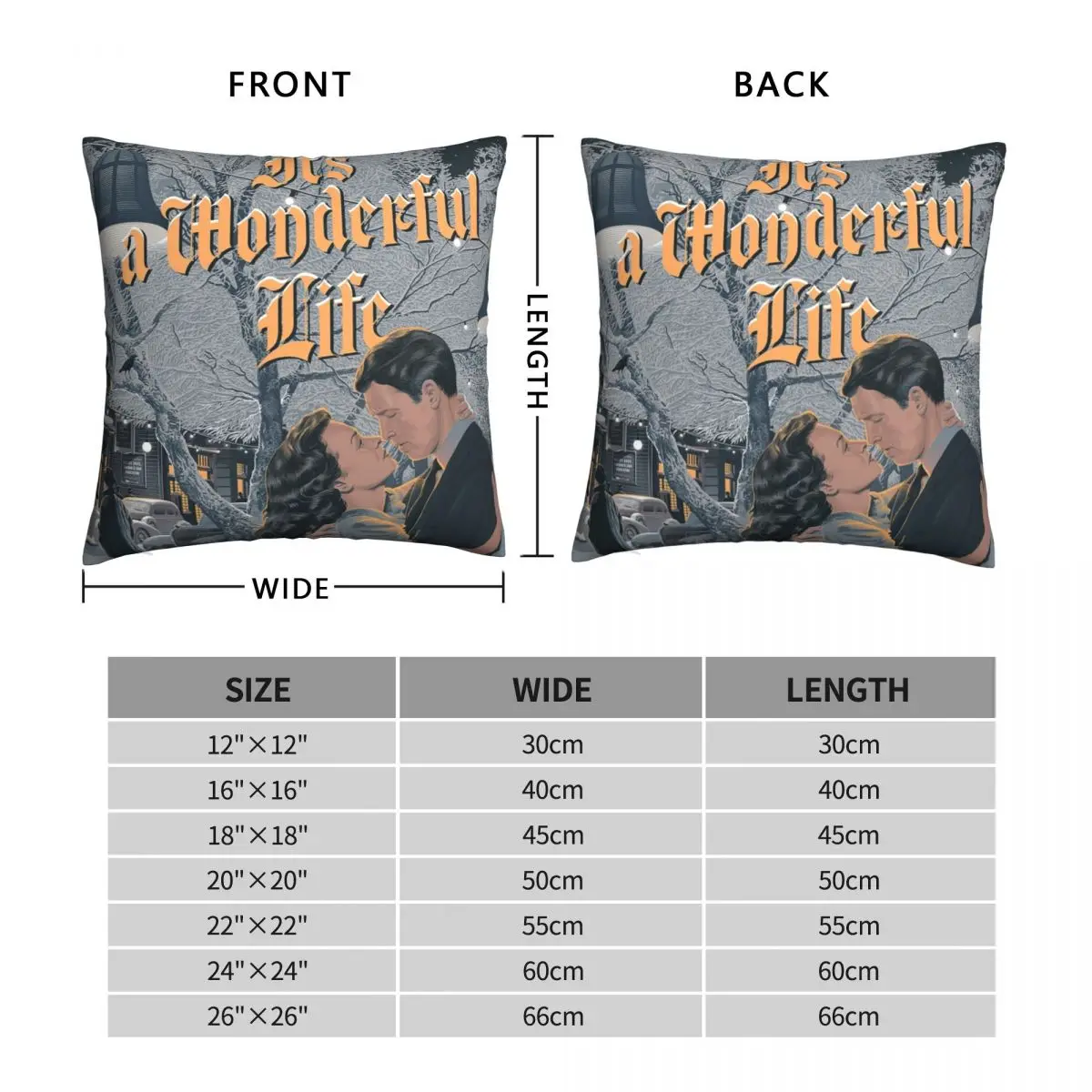 Its A Wonderful Life Square Pillowcase Polyester Linen Velvet Creative Zip Decor Home Cushion Cover 45x45