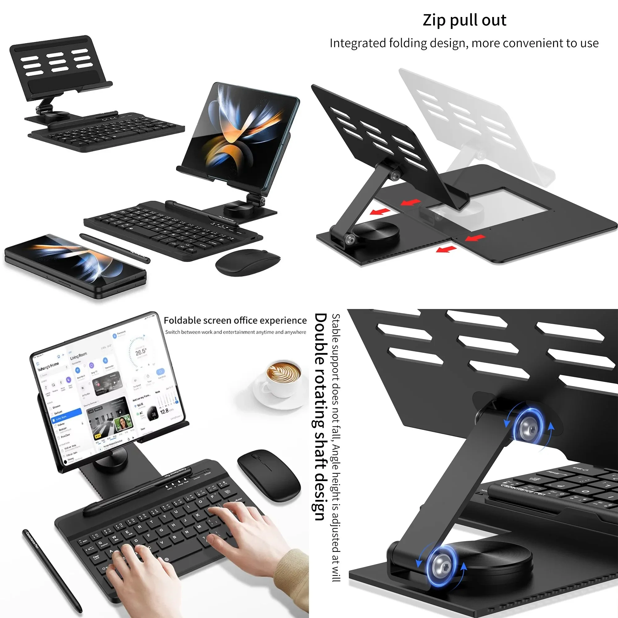keyboard Holder For Samsung Galaxy Z Fold8 Ultra Wide Fold 7 6 Special Metal Bracket Desk Rotation Stand Desktop