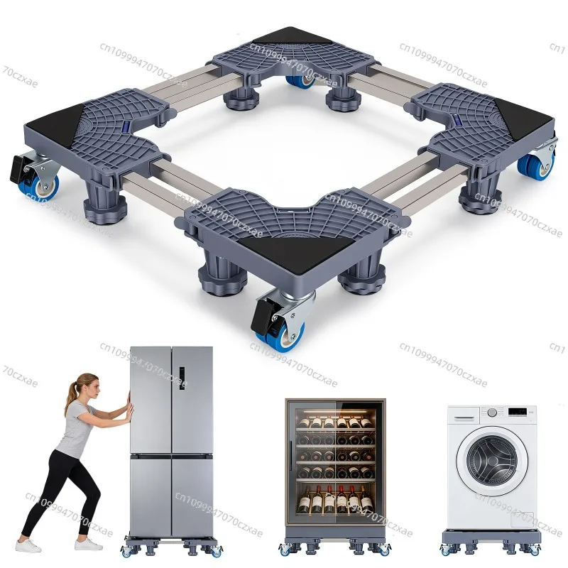 

Adjustable Washing Machine Stand Refrigerator Base Mobile Roller Bracket Wheel Holder for Bathroom Kitchen Laundry Storage