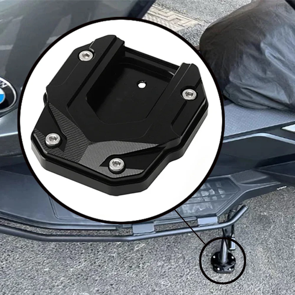 ل BMW C400X C400 X C 400X2019-2021 2022 2023 CNC دراجة نارية مسنده القدم المكبر الجانب تمديد وسادة حامل دعم لوحة