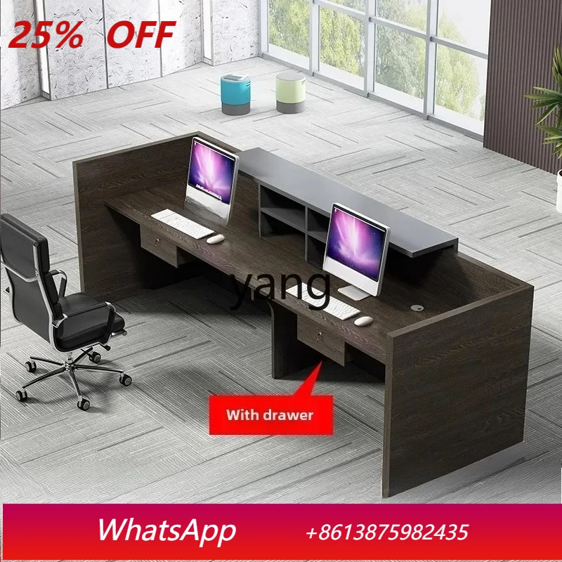 

LMM Reception Desk Cashier Bar Counter Simple Company High and Low Welcome Table