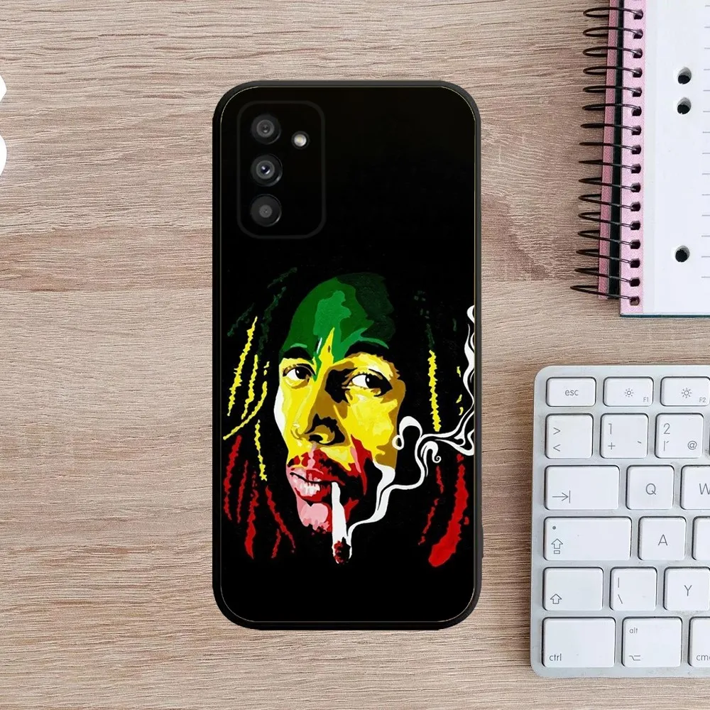 Bob Marley Rasta Lion Phone Case For Samsung Galaxy A13,A21s,A22,A31,A32,A52,A53,A71,A80,A91 Soft Black Cover