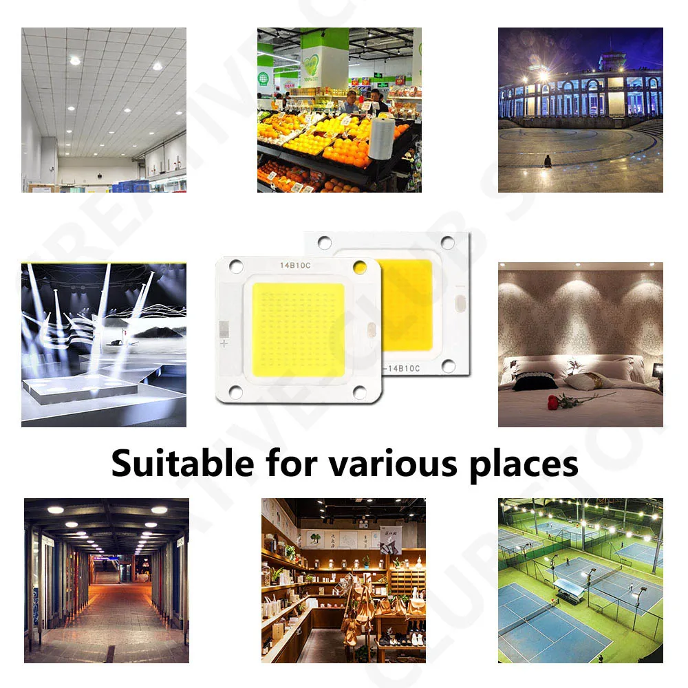 10W 20W 30W 50W 70W 100W High Power LED Chip COB LED SMD Diodes For Floodlight Spotlight Bulbs Flip Chip For DIY 30-34V